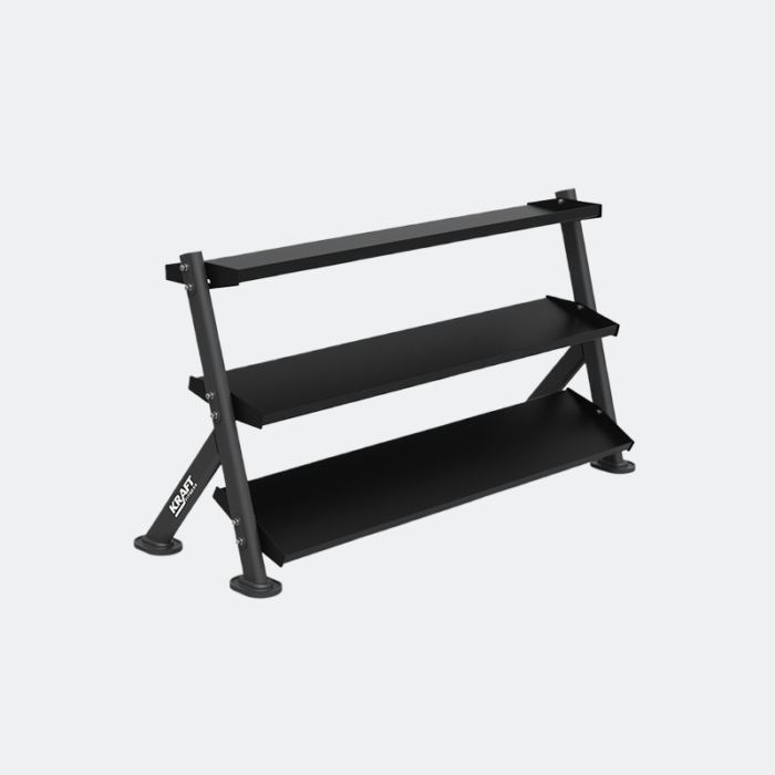 Стойка для хранения гирь и гантелей 3-х ярусная KRAFT Fitness PRO KFTTDRYC